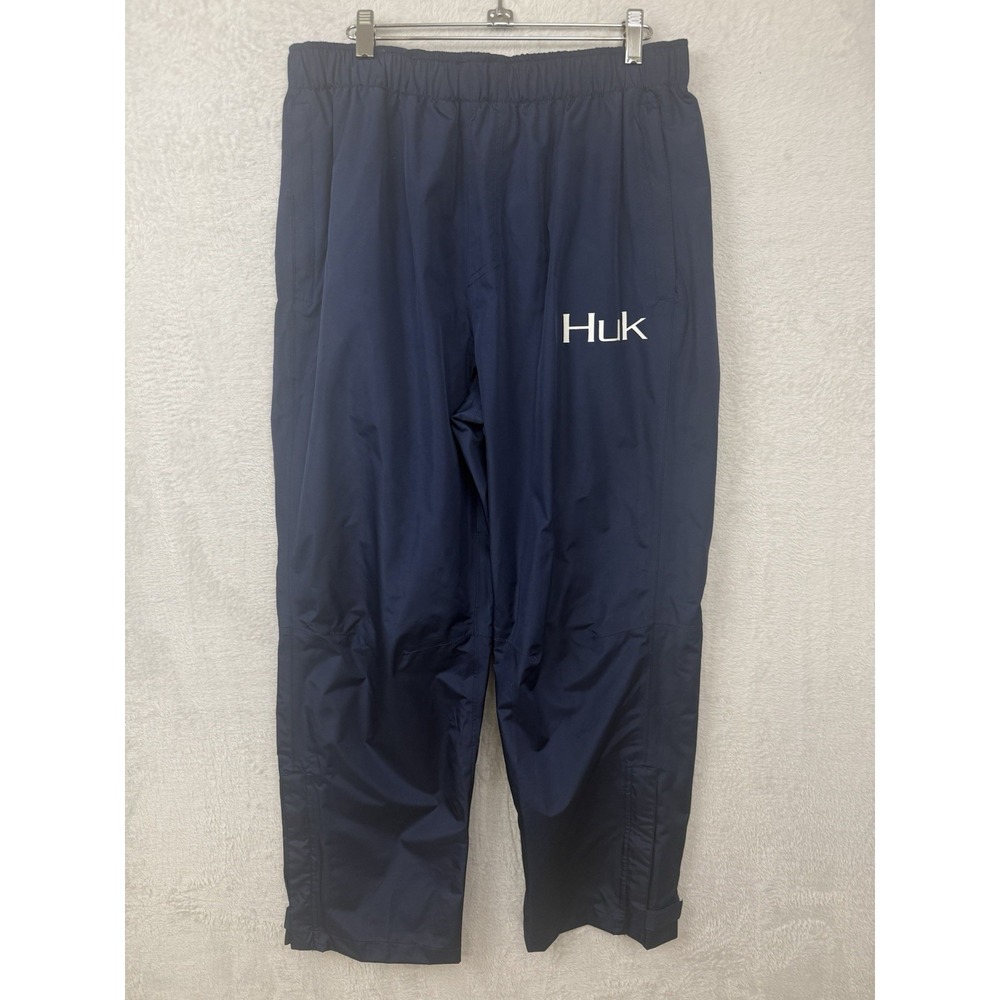 Huk Performance Fishing Rain Pants Navy Blue Men's M Waterproof Outdoors Wear